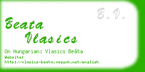 beata vlasics business card
